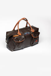Sac de voyage en cuir Steve McQueen Duke 2 48h marron foncé